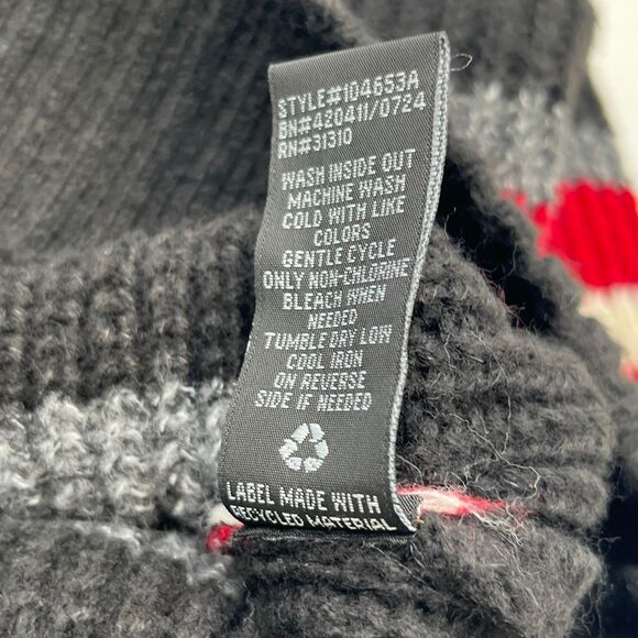 NWT BY&BY Women’s Sweater XXL Black Red Gray Stripe Cowl Neck Drop Shoulder - Picture 12 of 16